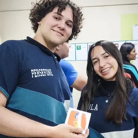 Alumnos del Colegio Nº24 de la ciudad de Buena Esperanza.